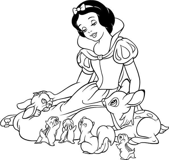 blancanieves y los siete enanitos de Disney para Pintar