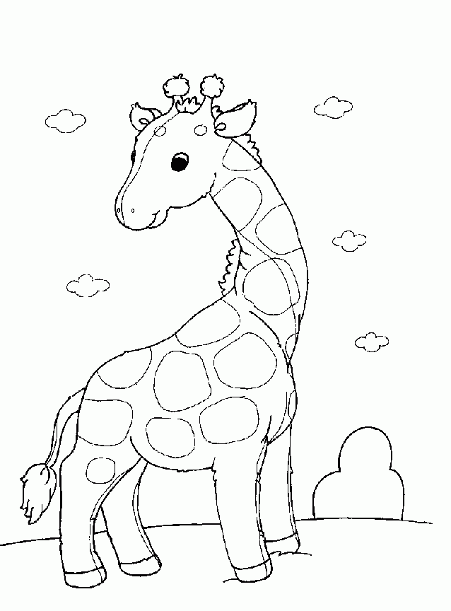 Descargar dibujo de jirafa para colorear