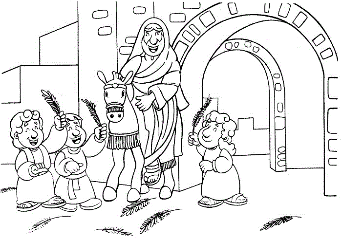 Dibujos de Entrada Triunfal de Jesús en Jerusalen